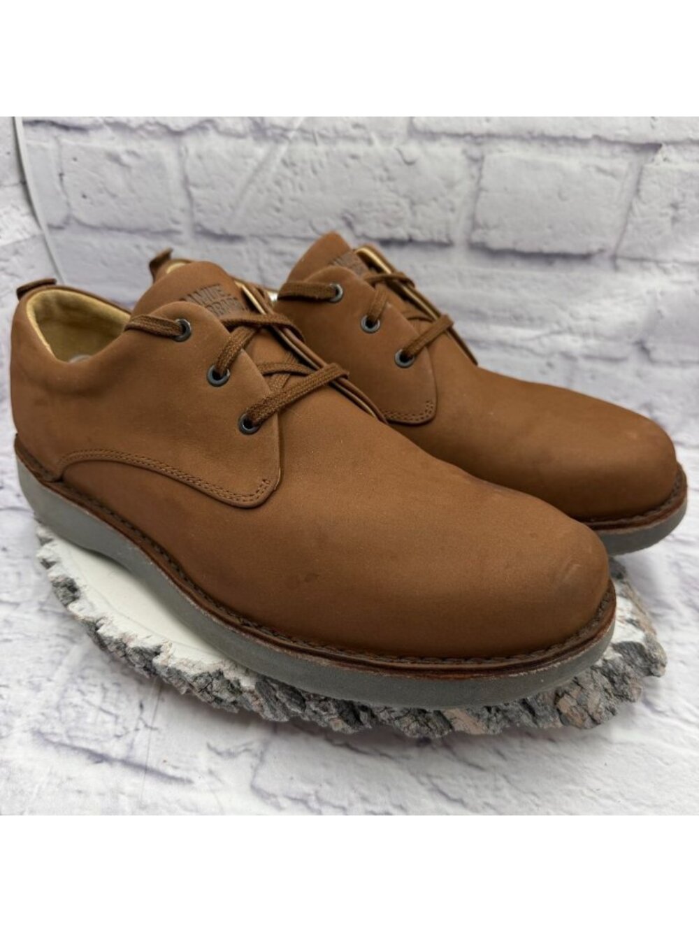 Samuel Hubbard Men's "Free" 13M Tan Waxhide Leather Vibram Sole Oxford Shoes